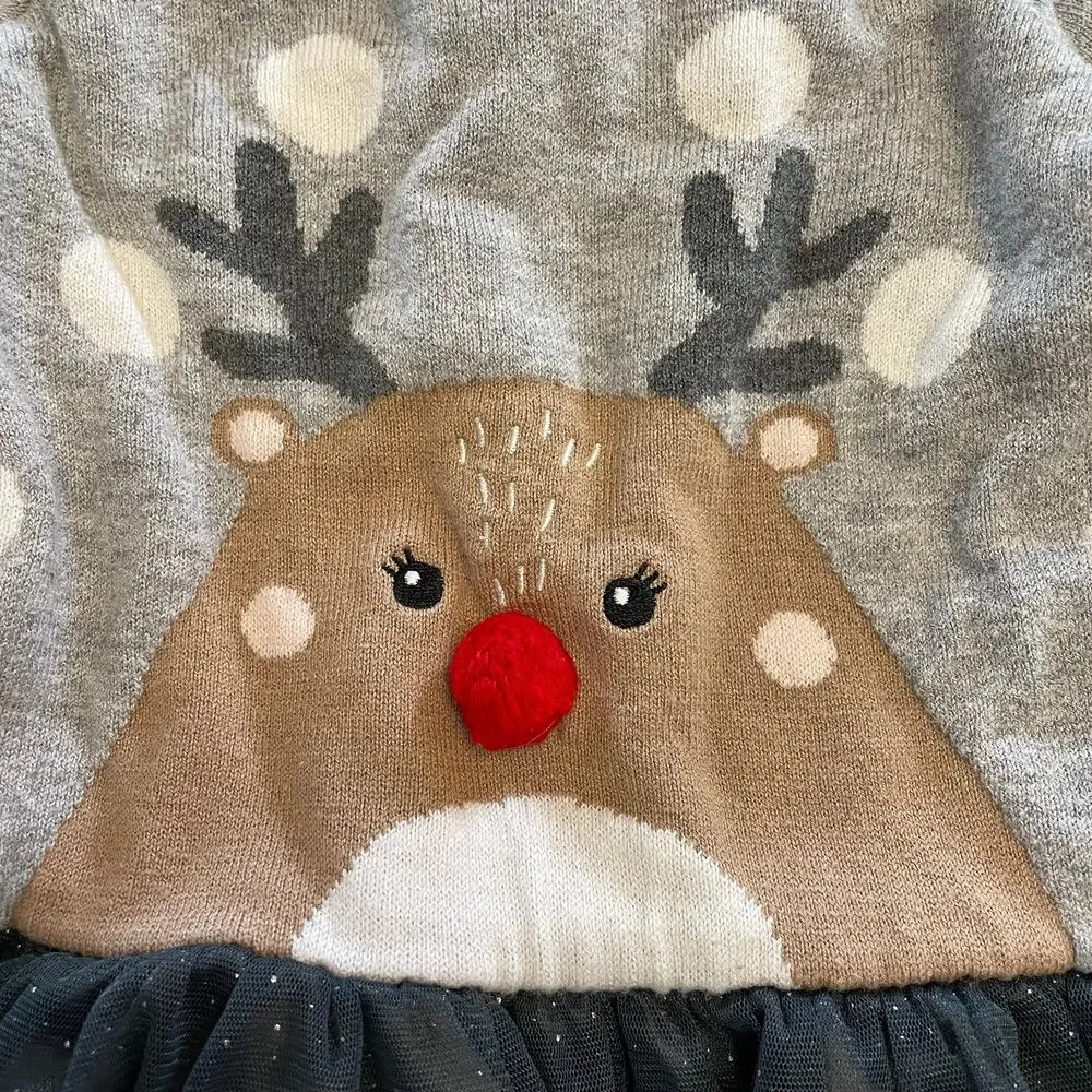 H&M‎ reindeer dress 12-18 months
